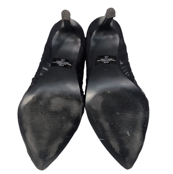 GUESS Gabby Black Mesh Tulle Ruched Pleated Pointed Toe Stiletto Pumps. 6.1/2 - Picture 6 of 14